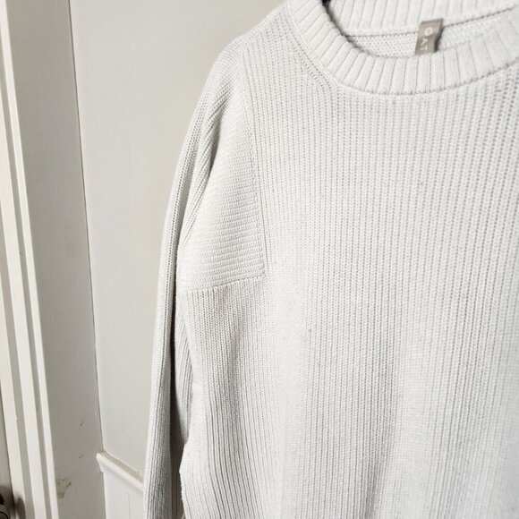 ATHLETA Solid White Chunky Knit West End Tunic Sweater - Picture 3 of 8